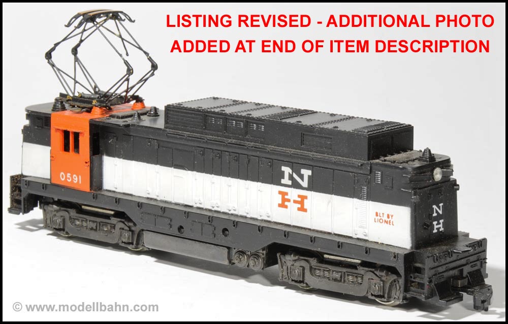 LIONEL HO SCALE E33 NEW HAVEN 0591 ELECTRIC LOCOMOTIVE - RESTORATION ...